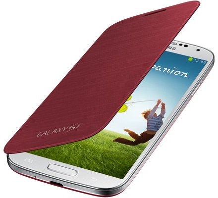 itronik® Flip Cover Schützende Display-Klappe für Samsung Galaxy SIV S4 I9500 I9505 rot Wine red von itronik