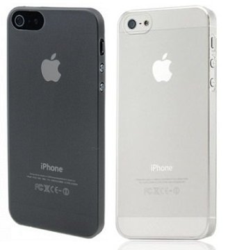 itronik 2 x Ultra dünne Schutzhülle kompatibel mit iPhone 5 5S 5SE Hülle 0,2mm in schwarz und weiß transparent von itronik