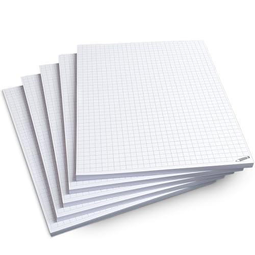 iulias Freude schenken! Notizblock A5 kariert I Spar-Set 5 Blöcke DIN A 5 I 50 Blatt je Block I abreißbar I 80g/m² Papier weiß I Schreibblock, Rechenblock, Notizen von iulias Freude schenken!