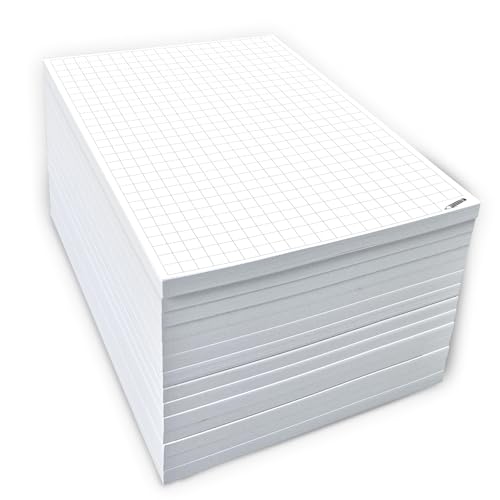 iulias Freude schenken! Notizblock A6 kariert I 14 Blöcke Spar-Set Din A 6 I 50 Blatt je Block I abreißbar I 80g/m² Papier weiß I Schreibblock, Notizen, Rechenblock von iulias Freude schenken!