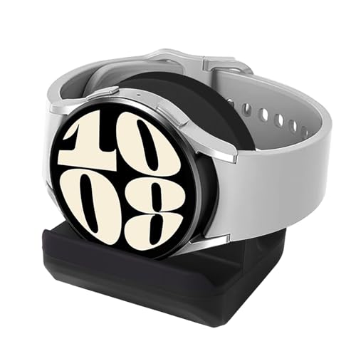 Ständer für Samsung Galaxy Watch 7 40,44mm/Watch FE/Watch 6 40,44mm/Watch 6 Classic 43,47mm/Watch 5/Watch 5 Pro/Watch 5 (Pro) Golf Edition, Rutschfester Silikon-Ladeständer mit Kabelführungsschlitz von iulrtba