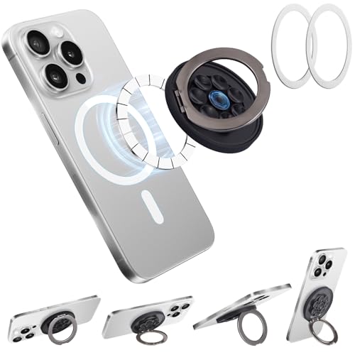 iulrtba Handy Saugnapf Halterung, Silikon Magnet Saugnapf Handyhalterung mit MagSafe, Magnetischer Saugnapf Handyhalter Kompatibel mit iPhone 16/15/14/13/12/Android Telefongehäuse von iulrtba
