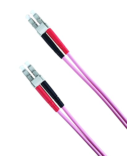 iv.sys 2X LWL Patchkabel Glasfaser-Kabel OM4 LC/LC Multimode Duplex (MMF) violett 50/125 LSZH Lichtwellenleiter | Länge 3m von iv.sys