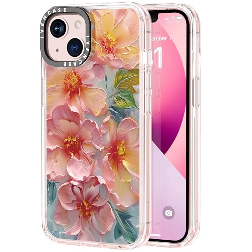 ivencase Hülle Kompatibel mit iPhone 13/14 6.1 Zoll, Bunte Druckmotive Handyhülle für Mädchen, [Stoßfest Weiche TPU Bumper + Harte Acryl], Nie Vergilbung Dünn Schutzhülle von ivencase
