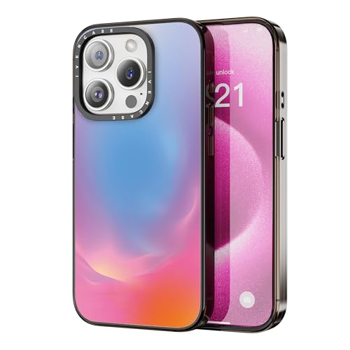 ivencase für iPhone 15 Pro Hülle 6.1 Zoll, Einzigartiges Farbwechsel Design Handyhülle für Mädchen, [Stoßfest Weiche TPU Bumper + Harte Acryl], Nie Vergilbung Dünn Schutzhülle iPhone 15 Pro von ivencase