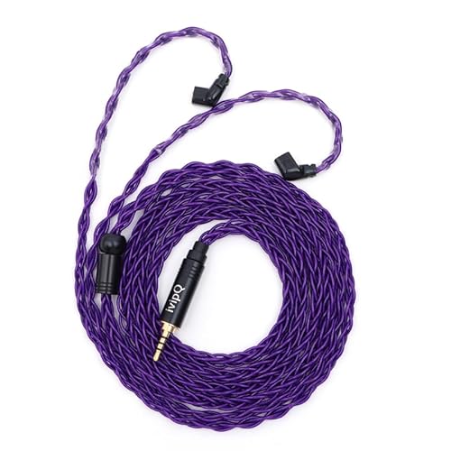 ivipQ-01 8-adriges, violettes Silberfoliendraht-Upgrade-Kabel für Kopfhörer von ivipQ