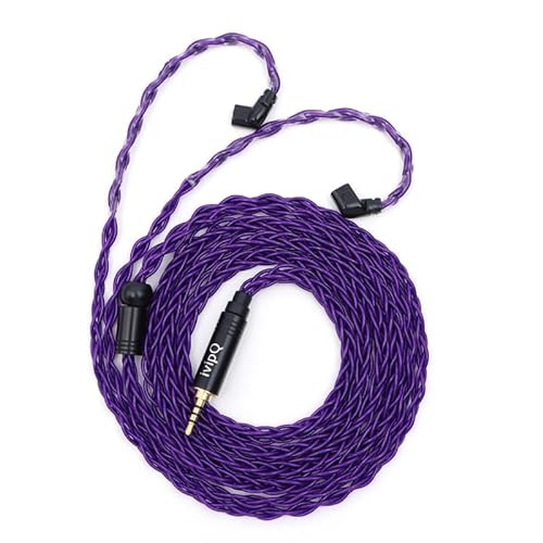 ivipQ-01 8-adriges, violettes Silberfoliendraht-Upgrade-Kabel für Kopfhörer von ivipQ