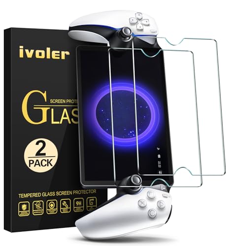 ivoler 2 Stück Schutz Glas Kompatibel für PlayStation Portal Remote Player, 9H Härte Schutzglas, Anti-Kratz, HD Klar, Anti-Bläschen, Anti-Fingerabdruck, PS5 Portal Schutzfolie von ivoler