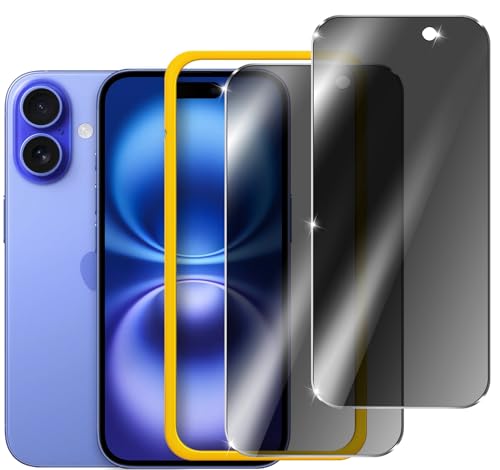 ivoler 2 Stück Sichtschutz für iPhone 15 / iPhone 16 6.1 Zoll, Anti-Spähen Gehärtetes Glas Schutzfolie mit Einfaches Installationswerkzeug, HD Blickschutzfolie, 9H Härte, Anti-Kratzer, Stoßfest ivoler 2 Stück Sichtschutz für iPhone 15 / iPhone 16 6.1 Zoll, Anti-Spähen Gehärtetes Glas Schutzfolie mit Einfaches Installationswerkzeug, HD Blickschutzfolie, 9H Härte, Anti-Kratzer, Stoßfest von ivoler