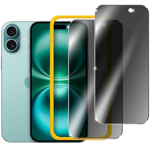 ivoler 2 Stück Sichtschutz für iPhone 15 Plus/iPhone 16 Plus 6.7 Zoll, Anti-Spähen Gehärtetes Glas Schutzfolie mit Einfaches Installationswerkzeug, HD Blickschutzfolie, 9H Härte, Anti-Kratzer ivoler 2 Stück Sichtschutz für iPhone 15 Plus/iPhone 16 Plus 6.7 Zoll, Anti-Spähen Gehärtetes Glas Schutzfolie mit Einfaches Installationswerkzeug, HD Blickschutzfolie, 9H Härte, Anti-Kratzer von ivoler