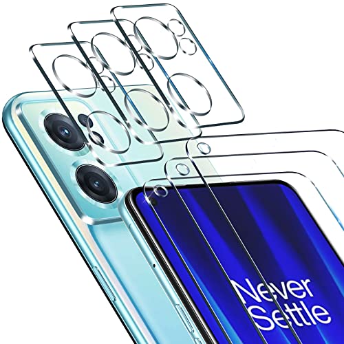 ivoler 3+3 Stück Schutz Glas für Oneplus Nord CE 2 5G, 3 Stücke Schutzfolie Mit 3 Stück Kameraschutz, 9H Härte, HD Klar, Anti-Kratz, Anti-Bläschen von ivoler