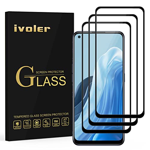 ivoler 3 Stück Schutzfolie für Oppo Reno 8 Lite 5G / 8Z 5G / Reno 7 / Find X5 Lite/Oneplus Nord CE 2 5G / Realme 9 Pro Plus/Realme 9 4G, [Volle Bedeckung] Schutzglas, Anti-Kratzen, Anti-Bläschen von ivoler