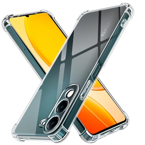 ivoler Crystal Klar Silikon Hülle für Vivo Y29s 5G / Vivo Y04 mit Stoßfest Schutzecken, Dünne Weiche Flexible TPU Transparent Schutzhülle Durchsichtige Handyhülle Kratzfest Case Cover von ivoler