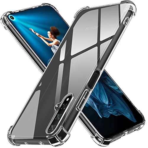 ivoler Klar Silikon Hülle für Huawei Nova 5T / Honor 20 mit Stoßfest Schutzecken, Dünne Weiche Transparent Schutzhülle Flexible TPU Durchsichtige Handyhülle Kratzfest Case Cover von ivoler