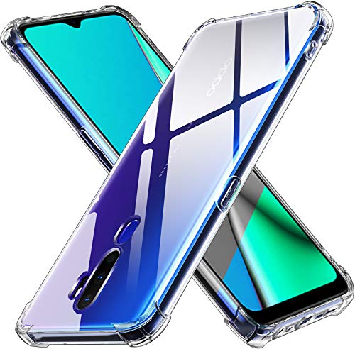 ivoler Klar Silikon Hülle für Oppo A9 2020 / Oppo A5 2020 mit Stoßfest Schutzecken, Ultra Dünne Weiche Transparent Schutzhülle Flexible TPU Durchsichtige Handyhülle Kratzfest Case Cover von ivoler