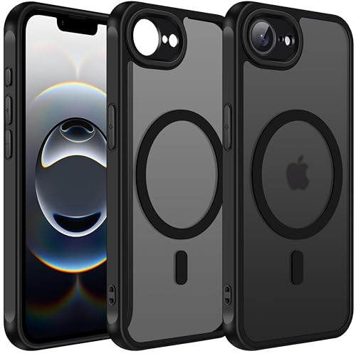 ivoler Matt Schwarz Magnetisch Hülle für iPhone 16e 6.1 Zoll, Kompatibel mit MagSafe, Militärnorm Sturzschutz Stoßfest Kratzfest Schutzhülle Dünn Flüssig Silikon Handyhülle Case ivoler Matt Schwarz Magnetisch Hülle für iPhone 16e 6.1 Zoll, Kompatibel mit MagSafe, Militärnorm Sturzschutz Stoßfest Kratzfest Schutzhülle Dünn Flüssig Silikon Handyhülle Case von ivoler