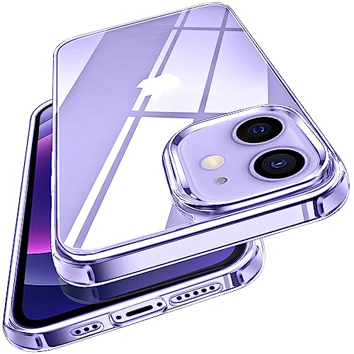 ivoler Nie Vergilbung Klar Hülle für iPhone 12 / iPhone 12 Pro 6.1 Zoll, [Militärischer Schutz] Stoßfest Kratzfest Transparent Schutzhülle, Dünn Durchsichtige Handyhülle Case Cover von ivoler