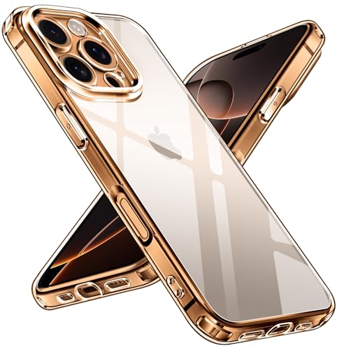 ivoler Nie Vergilbung Klar Hülle für iPhone 16 Pro, Militärstandard Stoßfest Transparent Schutzhülle Kratzfest Rückseite Handyhülle Dünn Durchsichtige Case Cover -Gold ivoler Nie Vergilbung Klar Hülle für iPhone 16 Pro, Militärstandard Stoßfest Transparent Schutzhülle Kratzfest Rückseite Handyhülle Dünn Durchsichtige Case Cover -Gold von ivoler