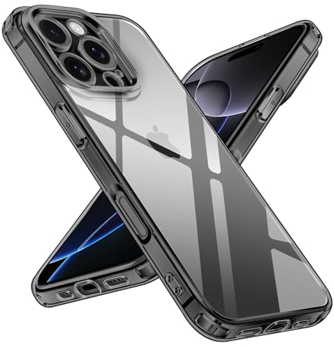 ivoler Nie Vergilbung Klar Hülle für iPhone 16 Pro Max, Militärstandard Stoßfest Transparent Schutzhülle Kratzfest Rückseite Handyhülle Dünn Durchsichtige Case Cover -Schwarz ivoler Nie Vergilbung Klar Hülle für iPhone 16 Pro Max, Militärstandard Stoßfest Transparent Schutzhülle Kratzfest Rückseite Handyhülle Dünn Durchsichtige Case Cover -Schwarz von ivoler