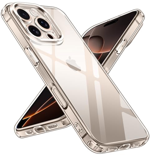 ivoler Nie Vergilbung Klar Hülle für iPhone 16 Pro Max, Militärstandard Stoßfest Transparent Schutzhülle Kratzfest Rückseite Handyhülle Dünn Durchsichtige Case Cover ivoler Nie Vergilbung Klar Hülle für iPhone 16 Pro Max, Militärstandard Stoßfest Transparent Schutzhülle Kratzfest Rückseite Handyhülle Dünn Durchsichtige Case Cover von ivoler