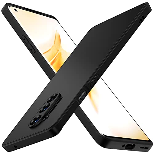 ivoler Silikon Hülle für OnePlus 8 Pro mit Kameraschutz, Ultra Dünne Weiche Stoßfest Schutzhülle Flexible TPU Matte Schwarz Handyhülle Kratzfest Case Cover von ivoler