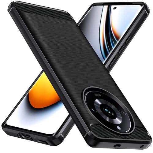 ivoler Silikon Hülle für Realme 11 Pro 5G / Realme 11 Pro+ / Realme 11 Pro Plus 5G, [Militärischer Schutz] Stoßfest Handyhülle, Dünne Weiche TPU Kratzfest Schutzhülle Anti-Fingerabdruck Case, Schwarz von ivoler