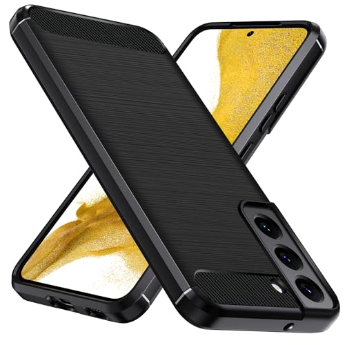 ivoler Silikon Hülle für Samsung Galaxy S22 5G, [Militärischer Schutz] Stoßfest Handyhülle, Dünne Weiche Flexible TPU Kratzfest Schutzhülle Anti-Fingerabdruck Case Cover, Schwarz von ivoler