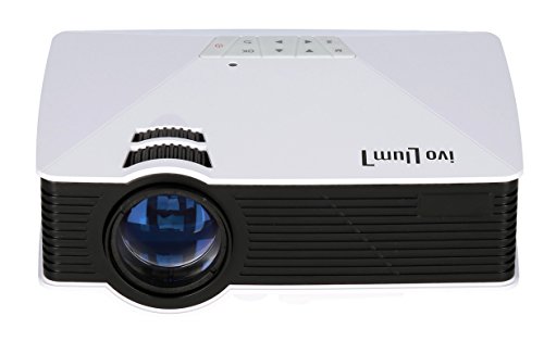 ivolum LED Mini Beamer HBP-1000 - Auflösung 800 x 480 Pixel - 1200 Lumen - HDMI - USB - VGA - Composite Eingänge - Inkl. IR-Fernbedienung - nur 945g von ivolum