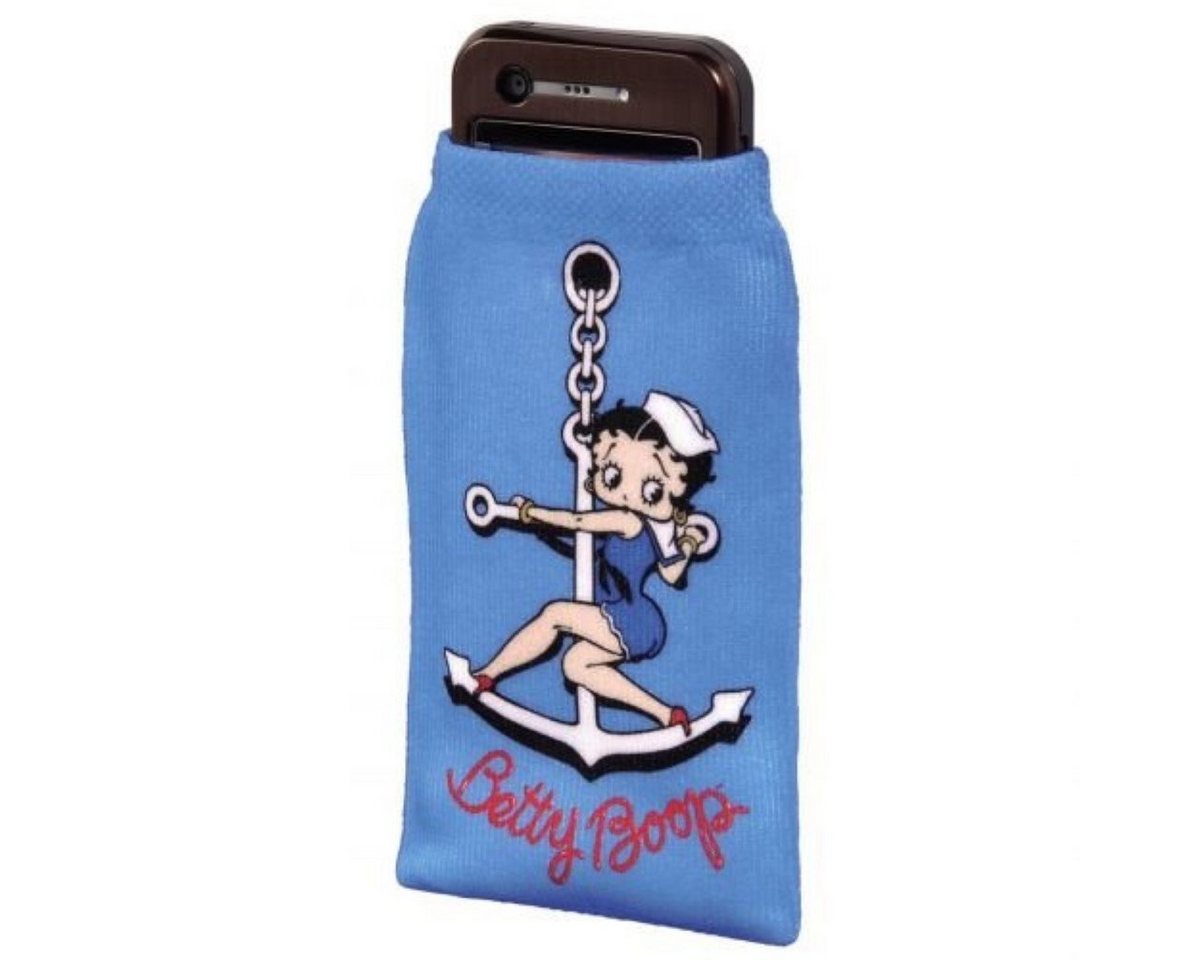 j-straps Handyhülle Handy-Socke Tasche Hülle Etui Betty Boop, Motiv Betty Boop Sea Breeze mit Anker, Etui für Handy MP4 MP3-Player Digital-Kamera von j-straps