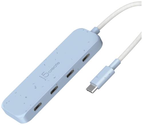 J5create JCH345EC-N 4 Port USB 3.2 Gen 2-Hub Cyan von j5create