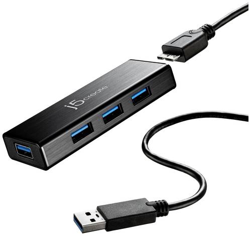 J5create JUH340-N 4 Port USB 3.2 Gen 1-Hub (USB 3.0) Schwarz von j5create