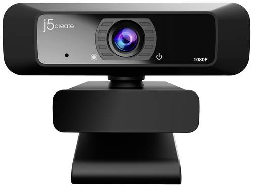 J5create JVCU100-N Full HD-Webcam 1920 x 1080 Pixel Mikrofon, Klemm-Halterung, Standfuß von j5create
