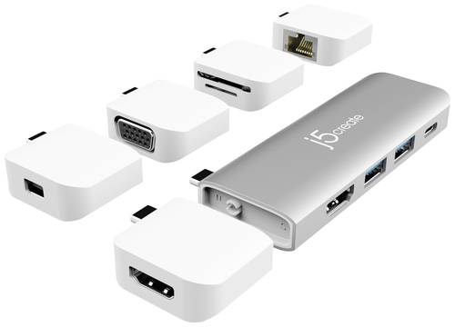 J5create USB-C® Dockingstation Dock Passend für Marke: Apple integrierter Kartenleser, USB-C® Pow von j5create