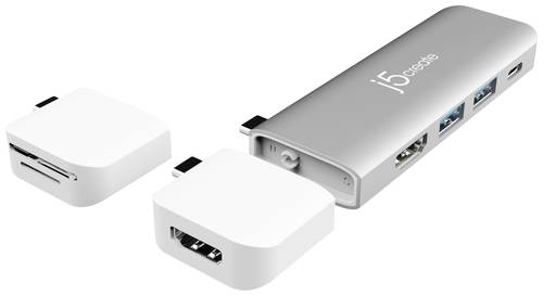 J5create USB-C® Dockingstation JCD387-N Passend für Marke: Universal integrierter Kartenleser, USB von j5create