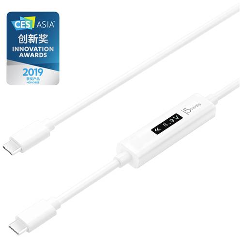 J5create USB-C® Kabel USB 2.0 USB-C® Stecker 0.12m Weiß JUCP14 von j5create