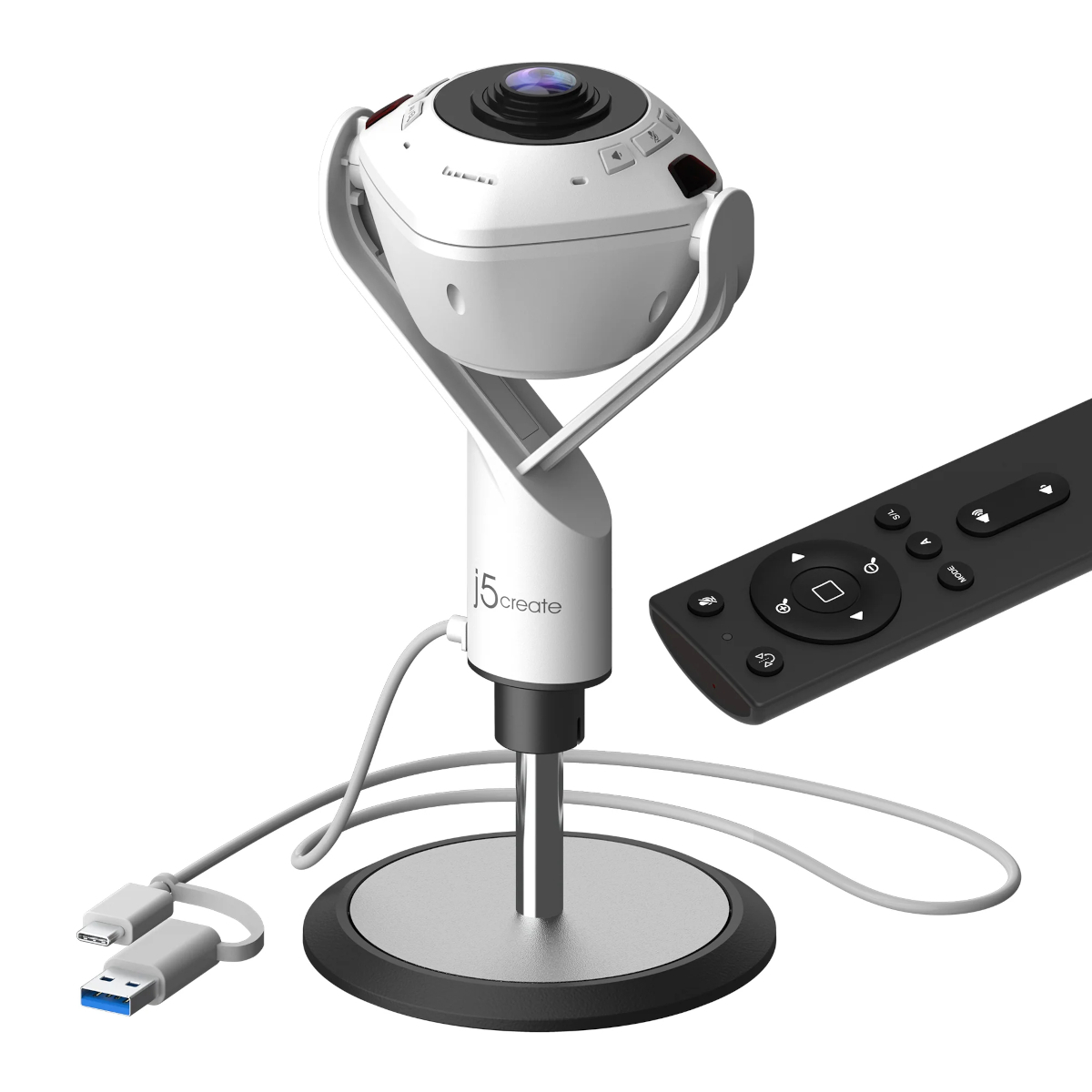 j5create 360° AI untestützte Webcam mit Lautsprecher, Mikrofon von j5create