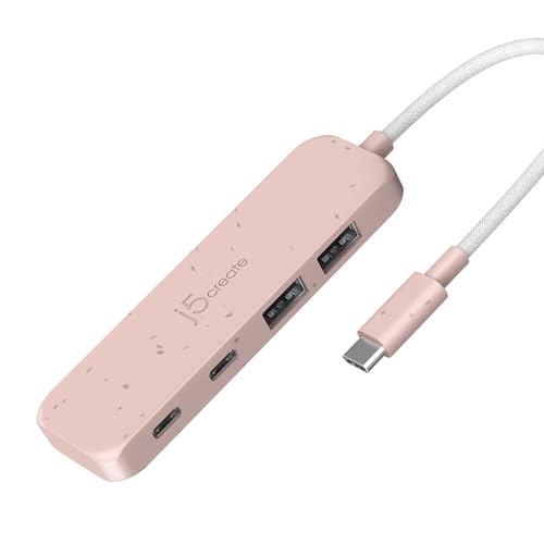 j5create 4-in-1 USB-C zu 4-Port Typ-A & Typ-C Hub(Umweltfreundlich), USB-C Hub mit 10 Gbps 2 USB-A & 2 USB-C | Kompatibel mit MacBook Pro/MacBook Air/iPad/Mac Mini und weiteren Typ-C Geräten(JCH342ER) von j5create