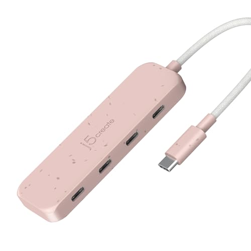 j5create 4-in-1 USB-C zu 4-Port Typ-C Hub(Umweltfreundlich), USB-C Hub mit 10 Gbps USB-C | Kompatibel mit MacBook Pro, MacBook Air, iPad, Mac Mini und weiteren Typ-C Geräten und mehr(JCH345ER) von j5create