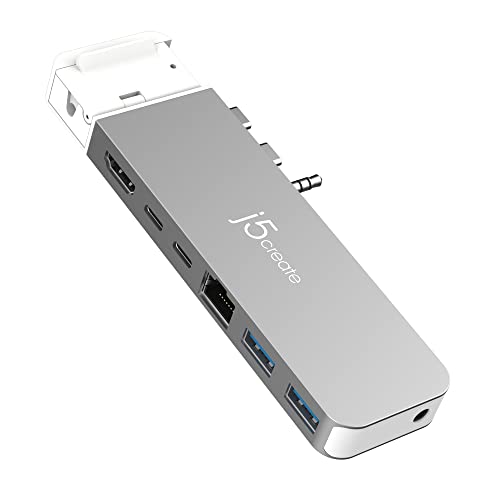 j5create 4K60 Elite Pro USB4 Hub - 4K60 HDMI, USB4 @40Gbps, 2X USB-A 3.2 Gen 2 Ports, USB-C 3.2 Gen 2 Port, Gigabit Ethernet, entwickelt für MacBook 2021/2022 Pro/Air (JCD395) von j5create