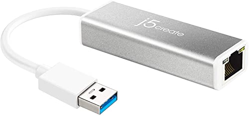 j5create USB 3.0 auf Gigabit Ethernet Adapter- 10/100/1000 Ethernet RJ45 LAN Netzwerkadapter für Mac, Windows 11/10/8.1/7, Chrome OS (JUE130) von j5create
