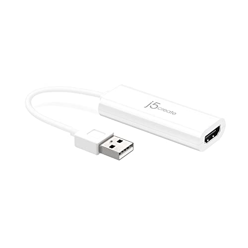 j5create USB zu HDMI Display Adapter- USB zu HDMI 1080P Kabel Konverter Adapter für Windows 10/8.1/8/7, XP, und Mac OS (JUA195) von j5create