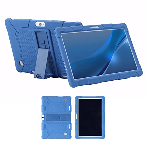 Hülle für 10.1 Zoll Tablet, Stoßfest Strapazierfähig Schutzhülle mit Ständer, Universal Silikon Panzerhülle Hülle Tasche Schutzhülle Case Cover Für 10.1 Zoll Tablet PC (Blau) von jackfru