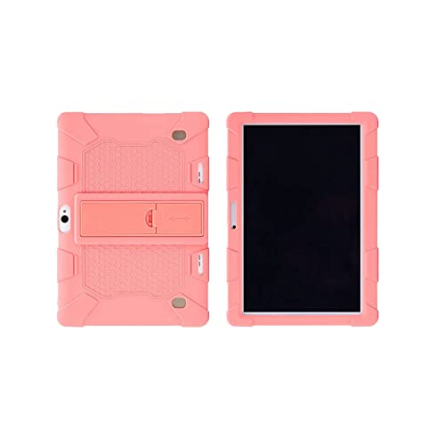Hülle für 10.1 Zoll Tablet, Stoßfest Strapazierfähig Schutzhülle mit Ständer, Universal Silikon Panzerhülle Hülle Tasche Schutzhülle Case Cover Für 10.1 Zoll Tablet PC (Pink) von jackfru