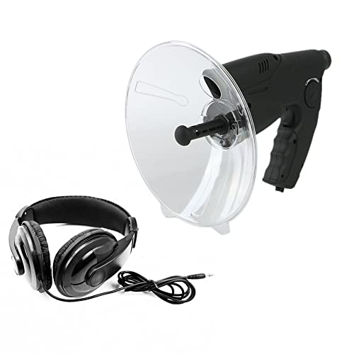 Richtmikrofon Parabolmikrofon Abhörgerät, 100 Meter Monokulare mit 8-facher Vergrößerung, Klangverstärker ​Hörgerät Aufnahme mit Kopfhörer Für Vogelbeobachtung, Tiere Beobachten von jackfru