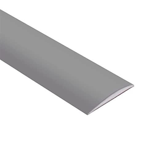 Übergangsprofil Wasserdicht Selbstklebend, Vinyl-Bodenübergang, Bodenübergangsleisten, porenfreie Abdeckleisten, Bodenprofile, Schwellen (1, Grau, 2M*4cm) von jackfru