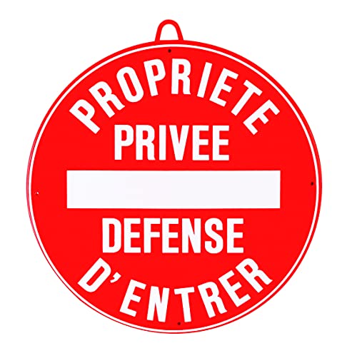 Januel Schild, Aufschrift "Défense d'Entrer", 28 cm, rot bedruckt, weiß, Hart-PVC, 5 mm, UV-beständig Januel Schild, Aufschrift "Défense d'Entrer", 28 cm, rot bedruckt, weiß, Hart-PVC, 5 mm, UV-beständig von januel