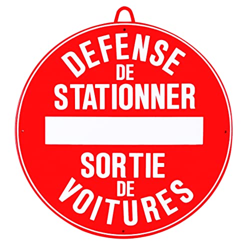 Januel Schild, Aufschrift "Défense de Stationner", 28 cm, rot, weiß, PVC, 5 mm, UV-beständig Januel Schild, Aufschrift "Défense de Stationner", 28 cm, rot, weiß, PVC, 5 mm, UV-beständig von januel