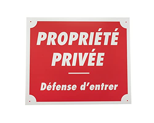 Januel Schild Privée Défense d'Entrer – Schild mit Hinweisschild – 30 x 25 cm – rot & weiß – Aluminium 0,5 mm – UV-beständig Januel Schild Privée Défense d'Entrer – Schild mit Hinweisschild – 30 x 25 cm – rot & weiß – Aluminium 0,5 mm – UV-beständig von januel