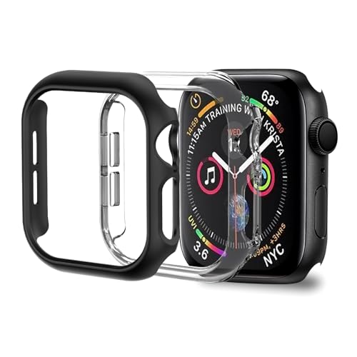 Jaroco Hartschalen-Schutzhülle für Apple Watch Serie 10, 46 mm, ultradünn, stoßfest, schlank, Schutzhülle für iWatch S10, Zubehör, 46 mm, Schwarz/Transparent, 2 Stück Jaroco Hartschalen-Schutzhülle für Apple Watch Serie 10, 46 mm, ultradünn, stoßfest, schlank, Schutzhülle für iWatch S10, Zubehör, 46 mm, Schwarz/Transparent, 2 Stück von jaroco