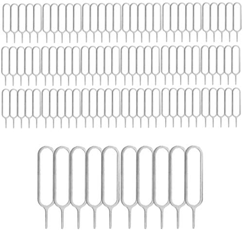 jbTec 100x SIM-Pin Handy-Nadel zum Öffnen des Telefon-Karten-Halter Silber - Öffner Stift Tool Werkzeug Simnadel Ersatz von jbTec